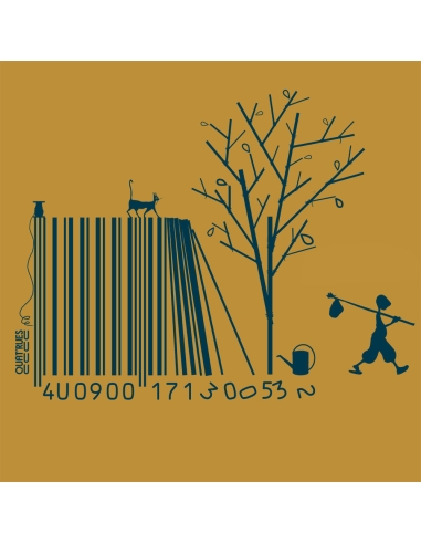 Ethisches Bio-Kapuzensweatshirt JAISALMER "Code Bar(b)re"