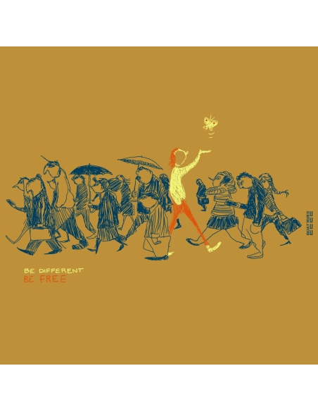 Sweat bio éthique à capuche JAISALMER "Be different"