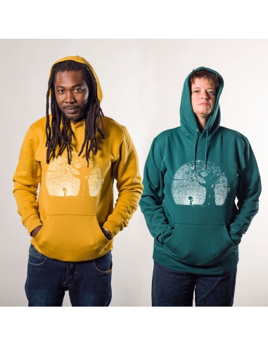 Ethisches Bio-Kapuzensweatshirt JAISALMER "Pousse"