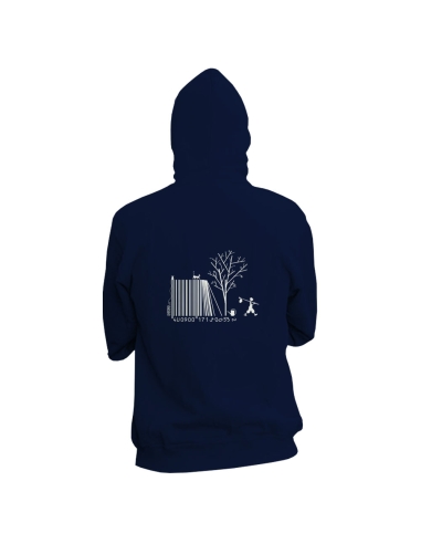 Fair and organic zipped hoodie BOSTON "Code bar(b)re"