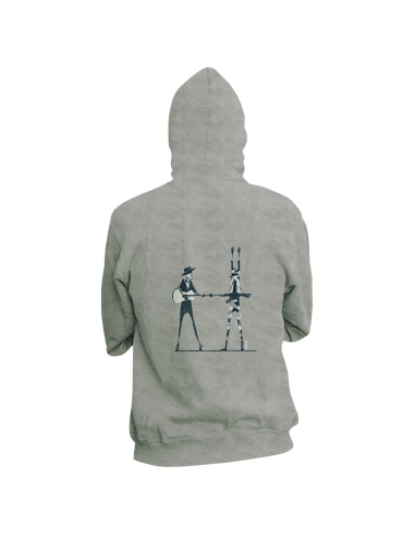 Fair and organic zipped hoodie BOSTON "Haut les mains"