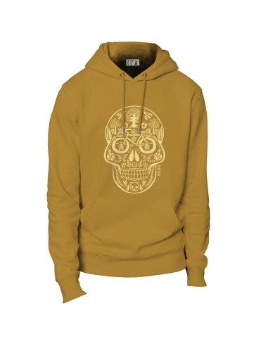 Ethical organic hoodie JAISALMER "Tête de vie"
