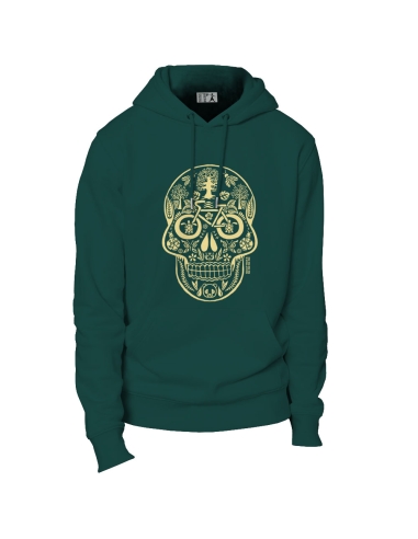 Ethical organic hoodie JAISALMER "Tête de vie"