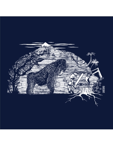 T-shirt coton bio éthique ABASAN "Gare au gorille"