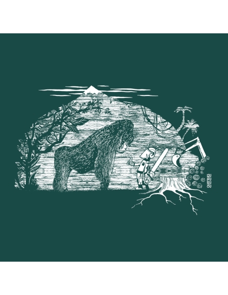 T shirt coton bio équitable MANAUS "Gare au gorille"
