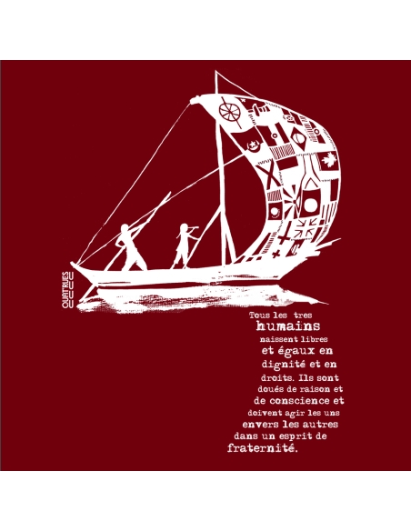 Organic und Fair T-Shirt DOUALA "D'un seul souffle"