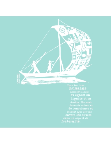 T shirt coton bio équitable MANAUS "D'un seul souffle"