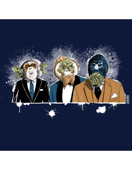 T-shirt bio équitable DOUALA "3 Singes"