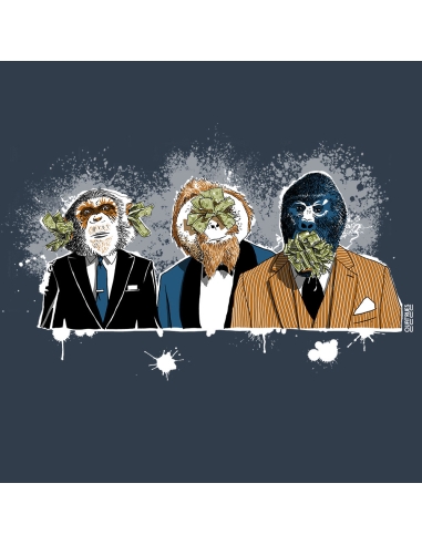 Organic and ethical T-Shirt DOUALA "3 Singes"