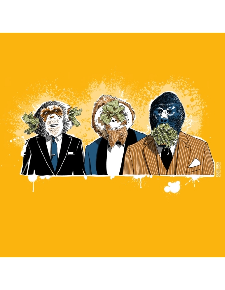 Organic and ethical T-Shirt DOUALA "3 Singes"