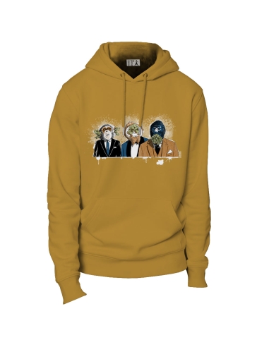 Ethisches Bio-Kapuzensweatshirt JAISALMER "3 Singes"