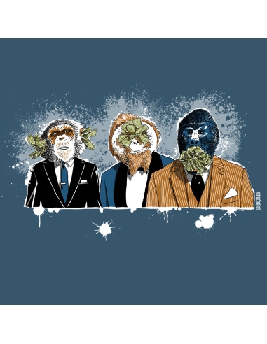 Ethisches Bio-Kapuzensweatshirt JAISALMER "3 Singes"