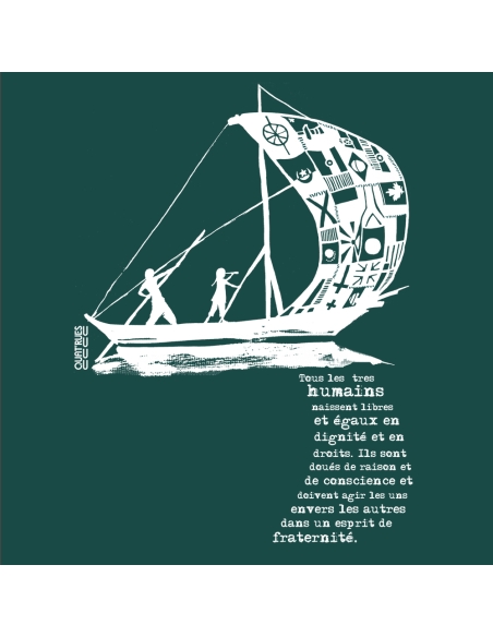Bio und Fair gehandelte T Shirt MANAUS "D'un seul souffle"