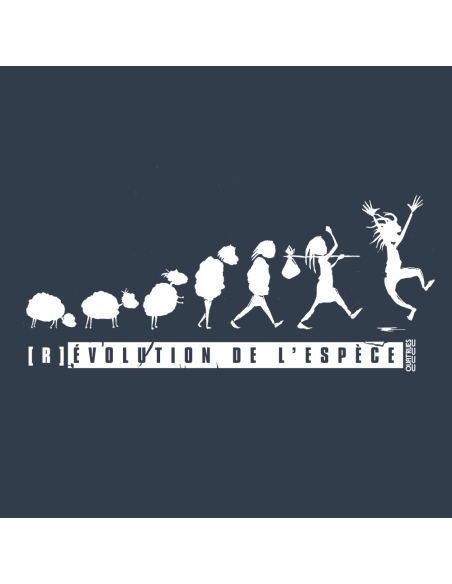 T-shirt bio équitable DOUALA "(R)évolution de l'espèce"