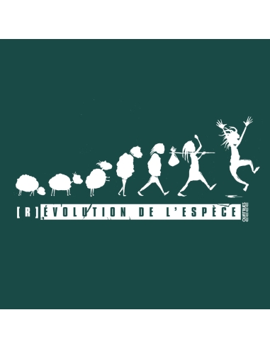 T-shirt bio équitable DOUALA "(R)évolution de l'espèce"