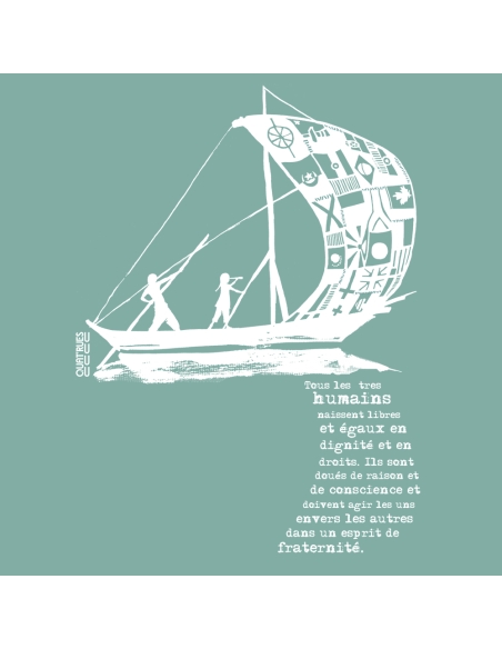 T shirt coton bio équitable MANAUS "D'un seul souffle"