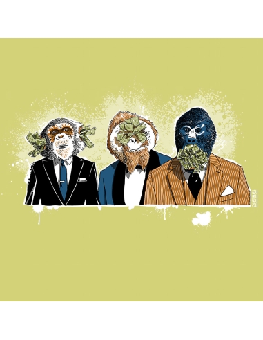 Ethisches Bio-Kapuzensweatshirt JAISALMER "3 Singes"