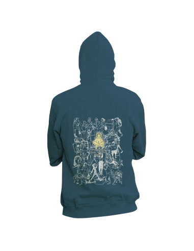 Fair and organic zipped hoodie BOSTON "Meditate"