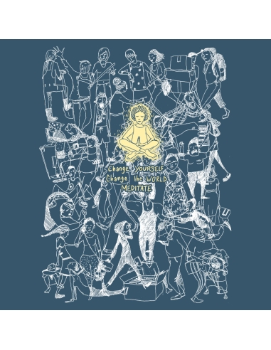 Fair and organic zipped hoodie BOSTON "Meditate"