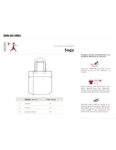 Fair und Bio tote bag SAGY "Code bar(b)re"