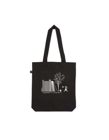 Organic & Fair-trade tote bag SAGY "Code bar(b)re"