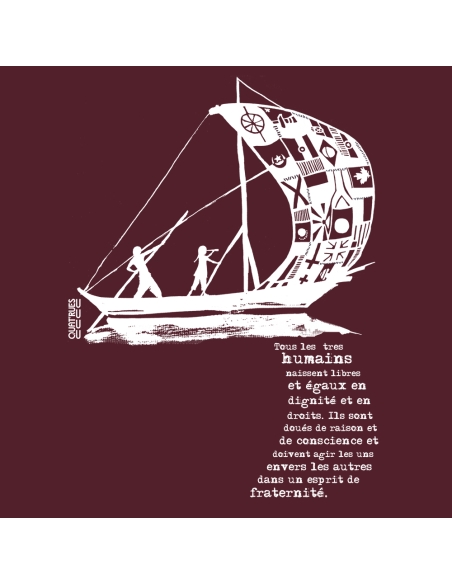 Organic & Fair-trade tote bag SAGY "D'un seul souffle"