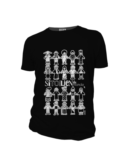 T-shirt bio équitable DOUALA "Sitoilien du Monde"