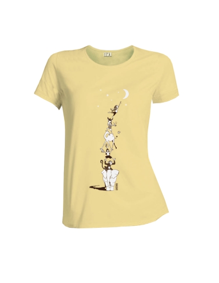 T-shirt coton bio éthique NARA "Décrocher La Lune"