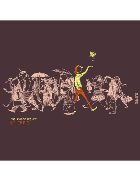 T shirt bio éthique "Be different" 100% coton biologique, éthique et engagé.