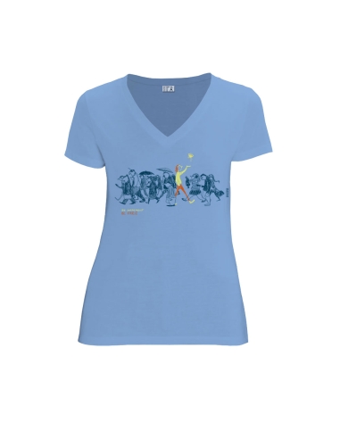 Organic and fair V-neck T-shirt AWARA "Be different"