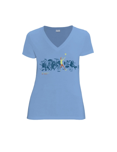 Organic and fair V-neck T-shirt AWARA "Be different"