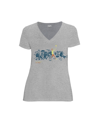 Organic and fair V-neck T-shirt AWARA "Be different"