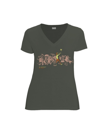 Organic and fair V-neck T-shirt AWARA "Be different"
