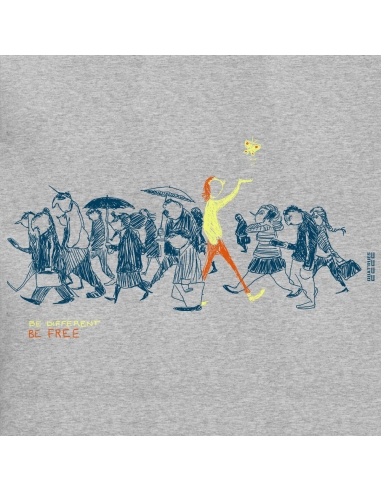 Organic and fair V-neck T-shirt AWARA "Be different"