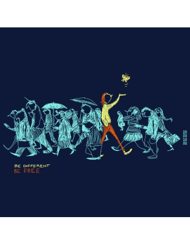 Bio und Fair V-Ausschnitt T-Shirt AWARA "Be different"