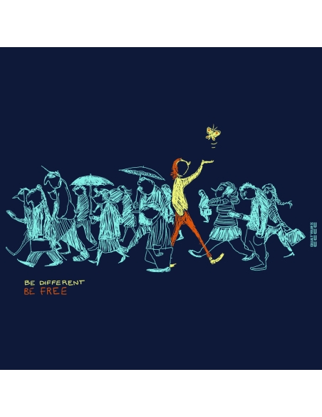 Bio und Fair V-Ausschnitt T-Shirt AWARA "Be different"