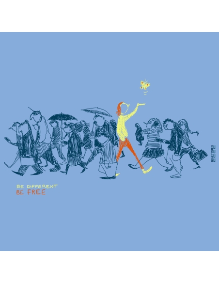 Organic and fair V-neck T-shirt AWARA "Be different"