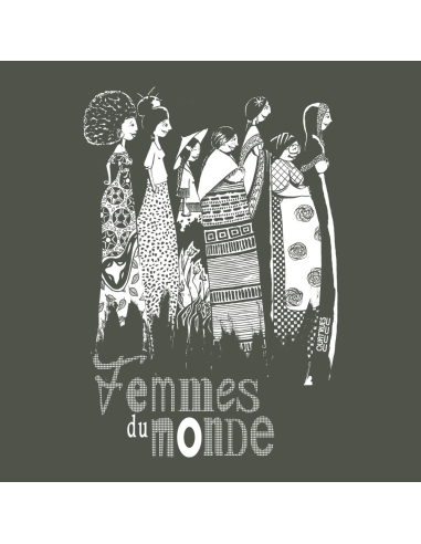 T-shirt équitable coton bio col V AWARA "Femmes du Monde"