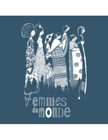 T-shirt équitable coton bio col V AWARA "Femmes du Monde"