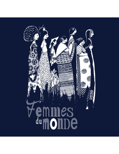 T-shirt équitable coton bio col V AWARA "Femmes du Monde"