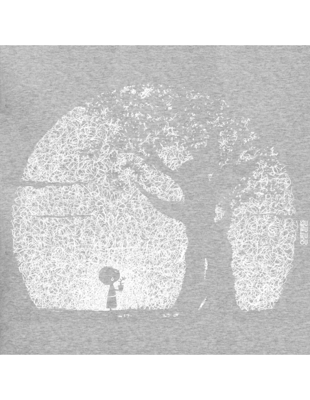 T-shirt équitable coton bio col V AWARA "Pousse"