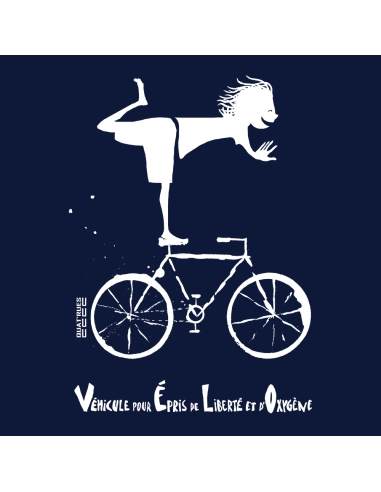 T-shirt équitable coton bio col V AWARA "Vélo"