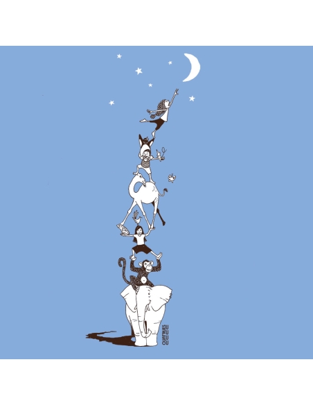 Bio und Fair V-Ausschnitt T-Shirt AWARA "Décrocher la Lune"