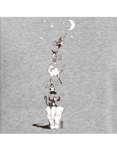 Bio und Fair V-Ausschnitt T-Shirt AWARA "Décrocher la Lune"