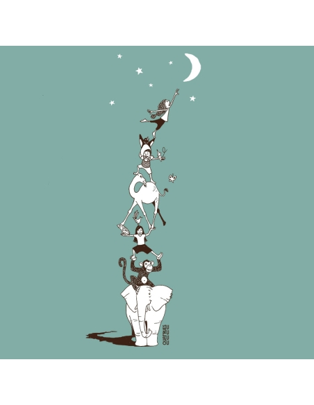 T shirt coton bio équitable MANAUS "Décrocher La Lune"