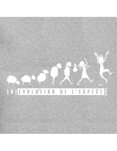 T-shirt équitable coton bio col V AWARA "(R)évolution de l'espèce"