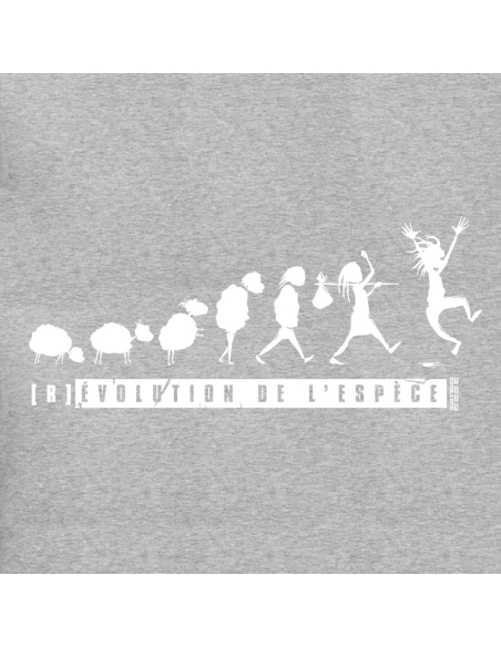 Organic and fair V-neck T-shirt AWARA "(R)évolution de l'espèce"