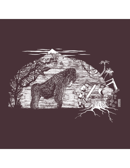 Organic and ethical T-Shirt DOUALA "Gare au gorille"