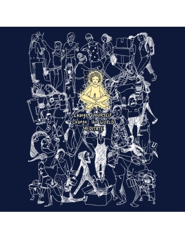 Bio und Fair V-Ausschnitt T-Shirt AWARA "Meditate"