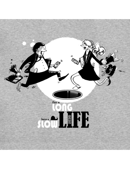 T-shirt équitable coton bio col V AWARA "Slow Life"